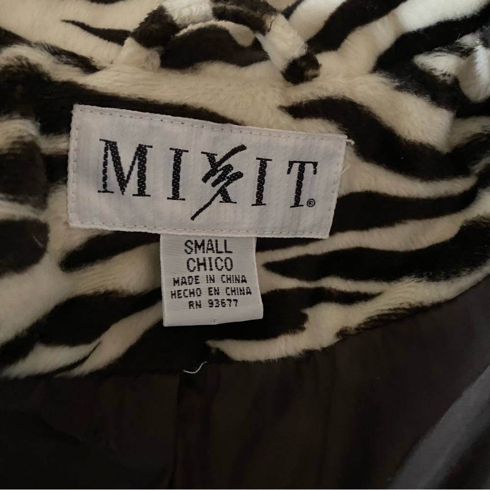 Vintage Zebra Animal Print Coat Jacket 1980s - Picture 8 of 8